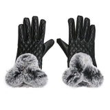 Rabbit Fur Ball Gloves