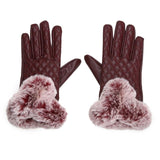 Rabbit Fur Ball Gloves