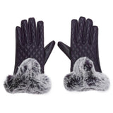 Rabbit Fur Ball Gloves
