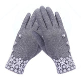 Lace Floral Cashmere Mittens