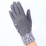 Lace Floral Cashmere Mittens