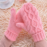 Winter Knitted Fingerless Mittens