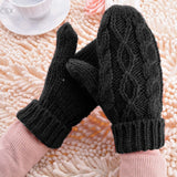 Winter Knitted Fingerless Mittens