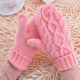 Winter Knitted Fingerless Mittens