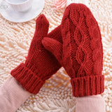 Winter Knitted Fingerless Mittens